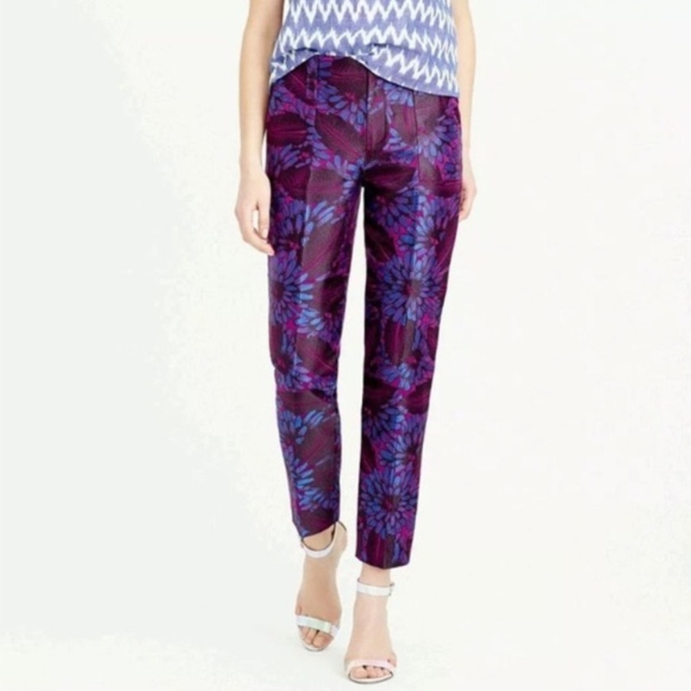 LAST CHANCE! J. Crew Midnight Floral Cafe Capri